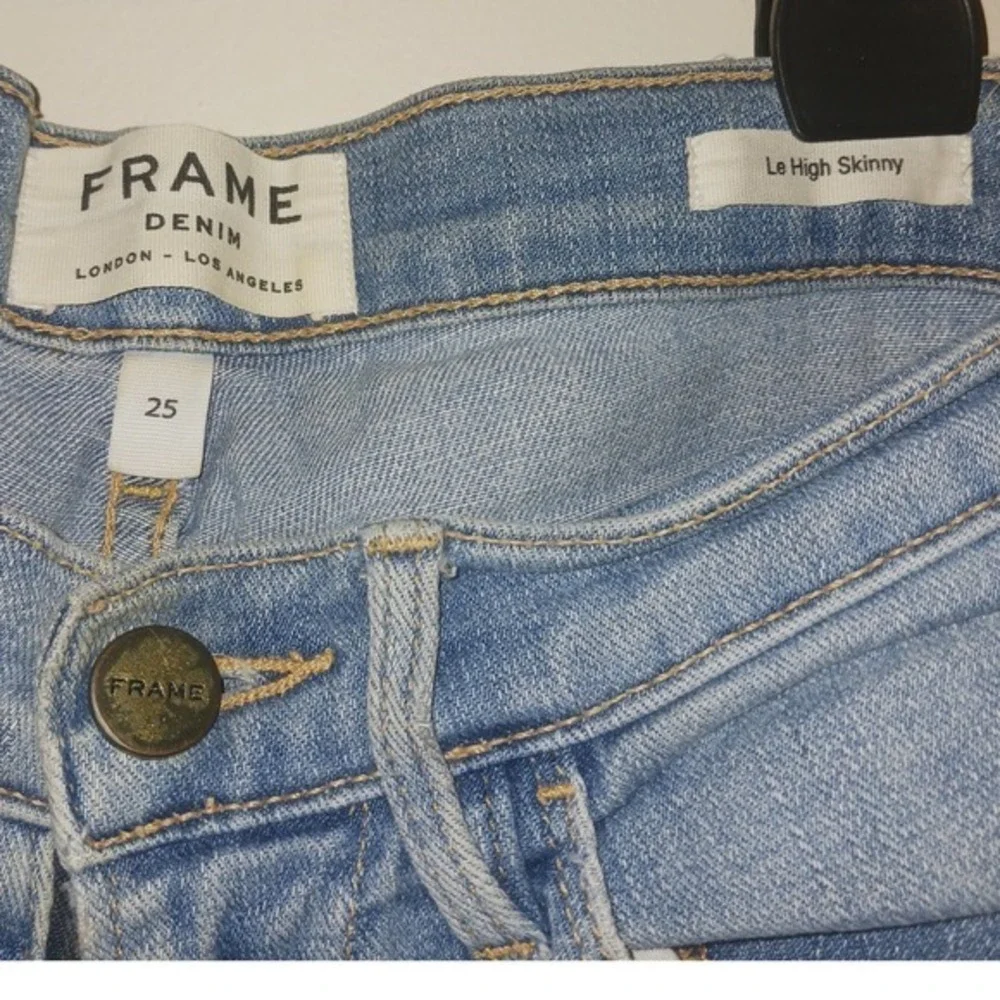 FRAME Le High Skinny Jeans Women's Light Wash Distressed Size‎ 25